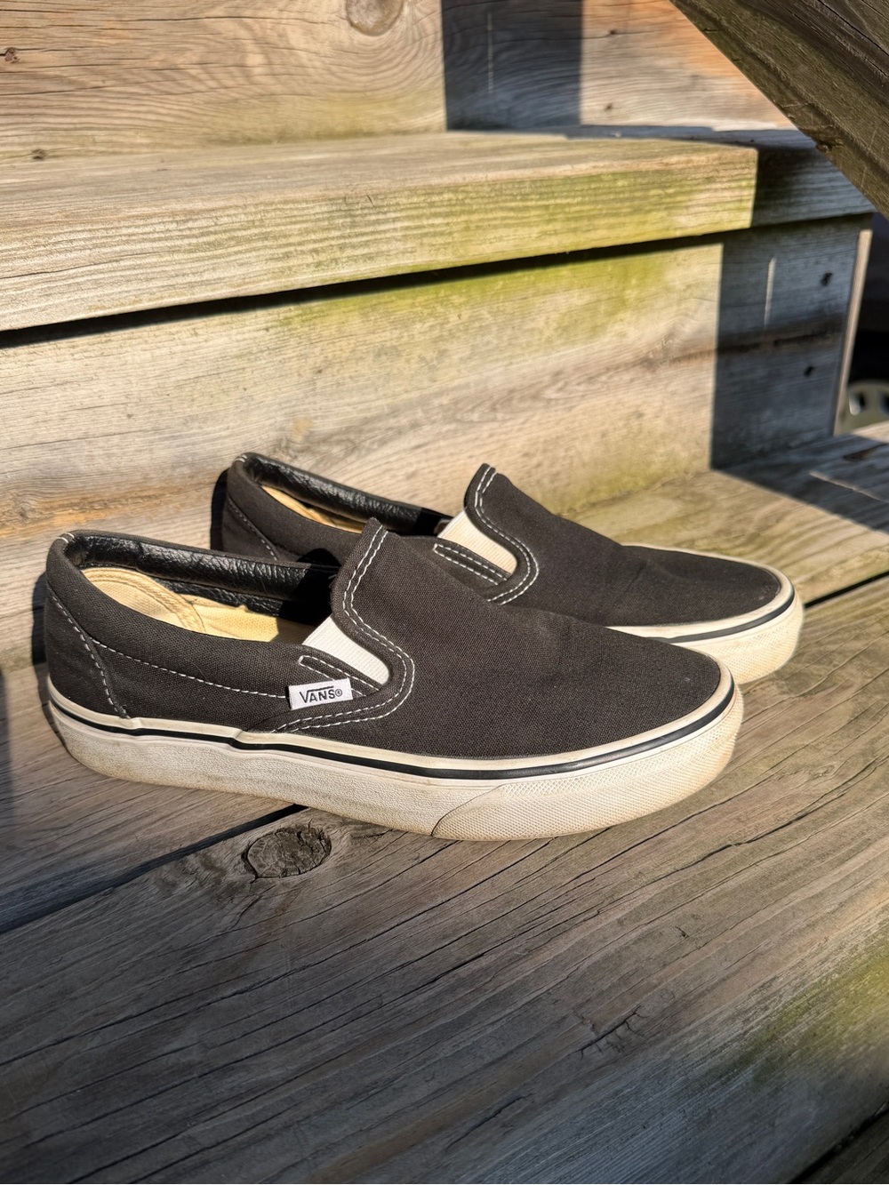 Vans Black Canvas Classic Slip-On Shoe